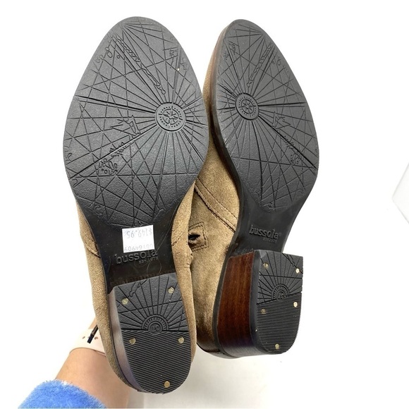 Bussola Alameda Silk Suede Fossil Double Zip Ankle Boots - Picture 4 of 7